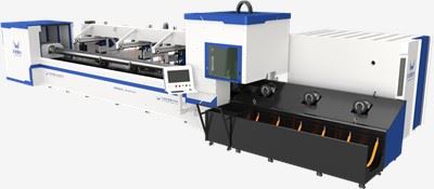 CNC vláknový laserový řezací stroj s automatickým nakládacím systémem